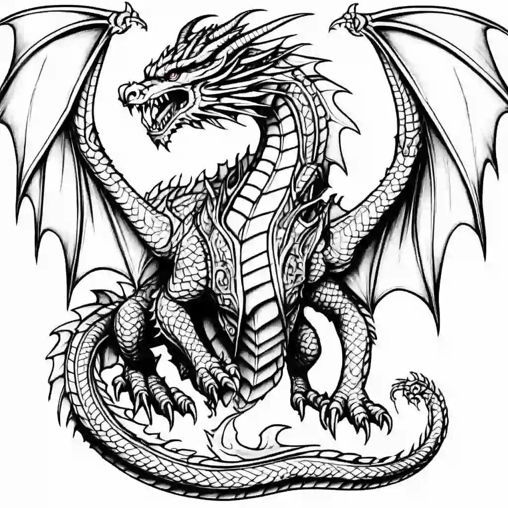 Mechanical Dragon coloring pages